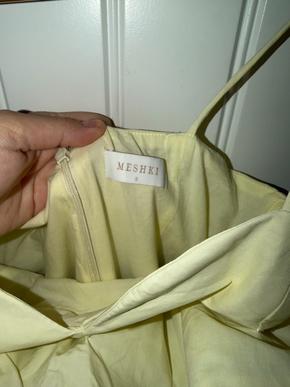 Meshki Janis Cotton Frill Maxi Dress - Lemon - Picture 5 of 6